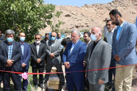 افتتاح پروژه کانال نهر آب سیمانی کشاورزی ترک نشین لوشان