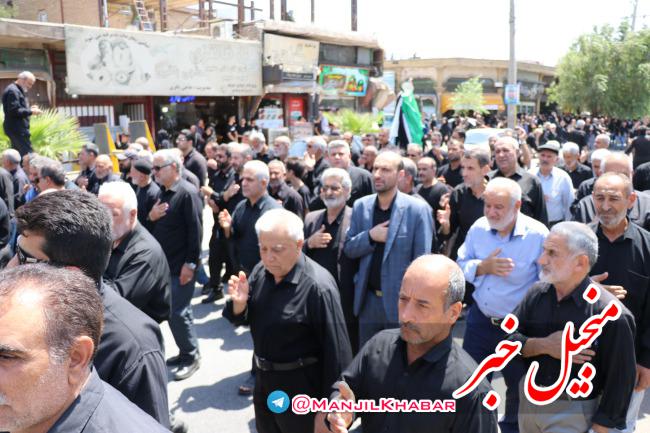تصاویر تکمیلی عزاداری مردم منجیل در روز تاسوعای حسینی