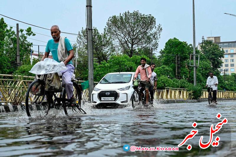 پس از گرمای کشنده، بارش‌های سیل‌آسا بلای جان مردم هند شد+فیلم